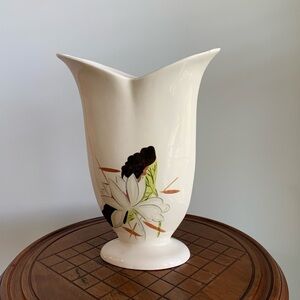 Vintage Rare Red Wing Pottery Lotus Vase
